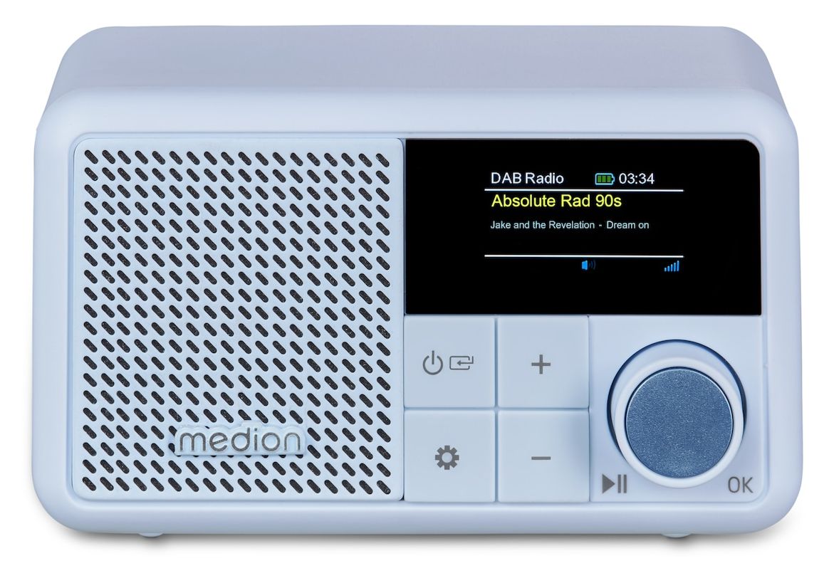 Life S66822 Bluetooth DAB+, UKW Radio Tragbar IPX1  (Aqua-Farbe) 