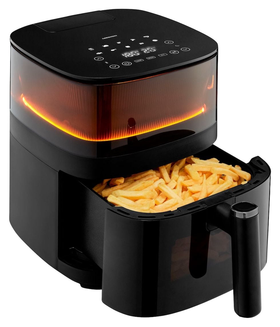 Life X10 XL MD11780 Heißluftfritteuse 5 l 1500 W  (Schwarz) 