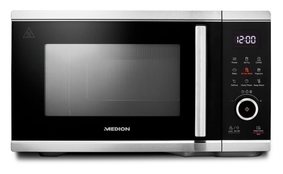 MD11499 Freistehende Mikrowelle 900 W Größe: mittel  (Schwarz, Edelstahl) 