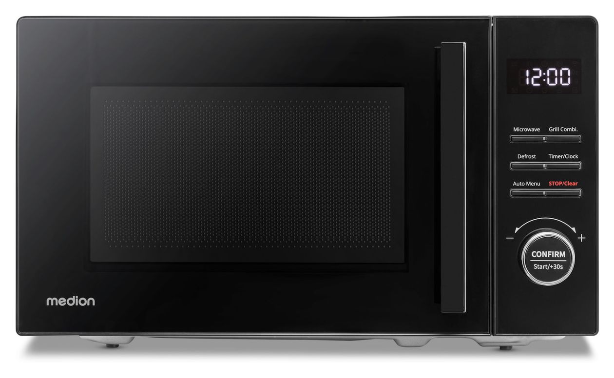 MD12021 Freistehende Mikrowelle 800 W Größe: klein 5 Stufen Grill  (Schwarz) 