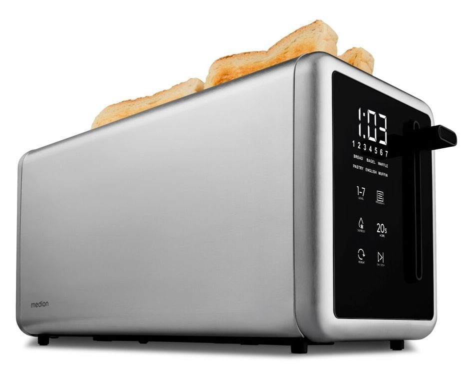 MD12103 Toaster 1450 W 4 Scheibe(n) 7 Stufen  (Silber) 