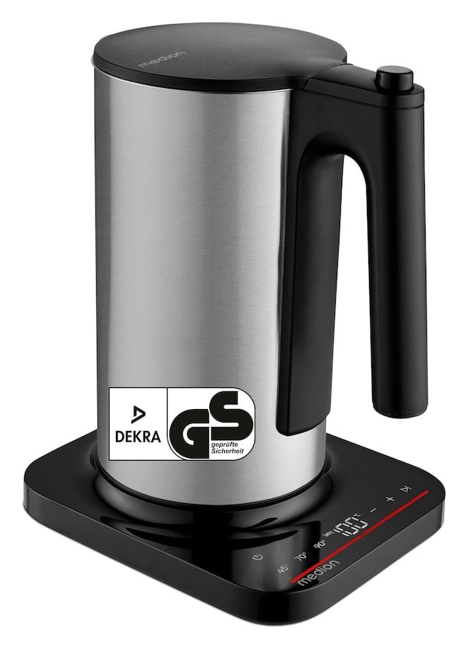 MD12106 1,5 l Wasserkocher 2200 W  (Schwarz, Edelstahl) 