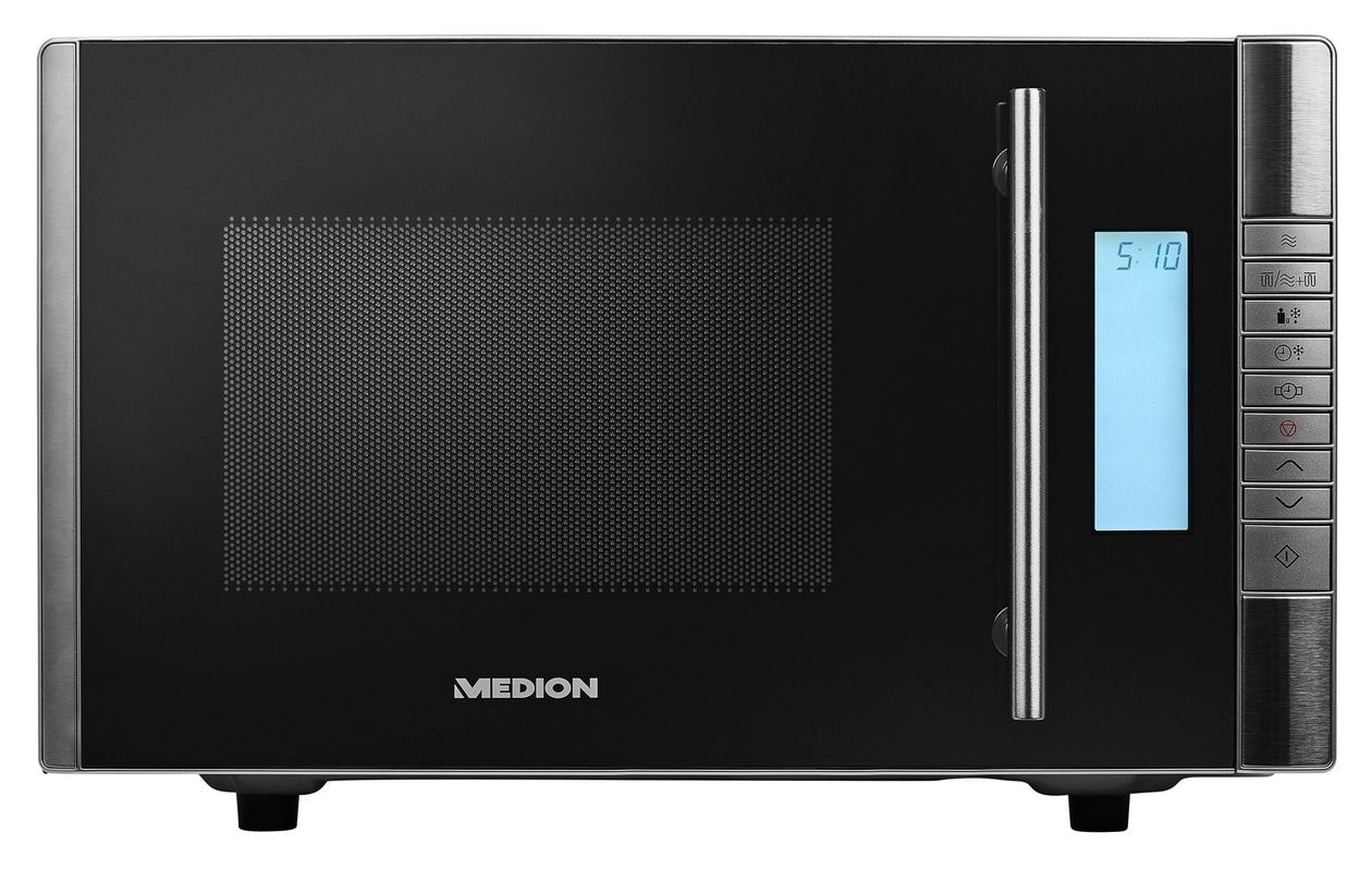 MD14482 Standgeräte Solo 800 W Größe: klein 5 Stufen Grill  (Schwarz, Edelstahl) 