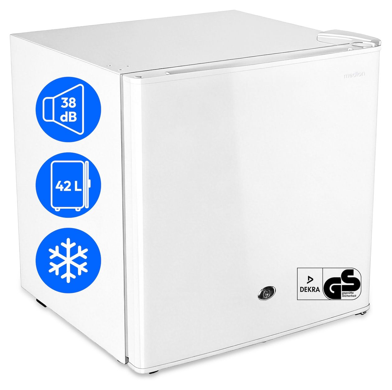 MD370001 42 l / 37 l Tischkühlschrank EEK: E 80 kWh Jahr  (Weiß) 