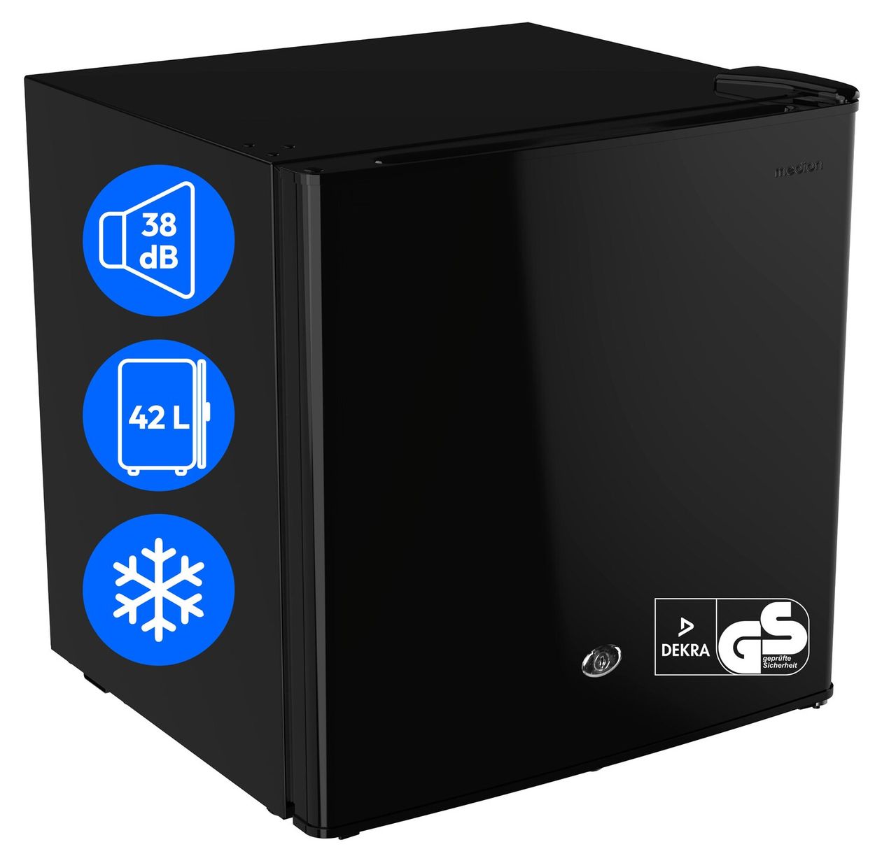 MD370001 42 l / 37 l Tischkühlschrank EEK: E 80 kWh Jahr  (Schwarz) 