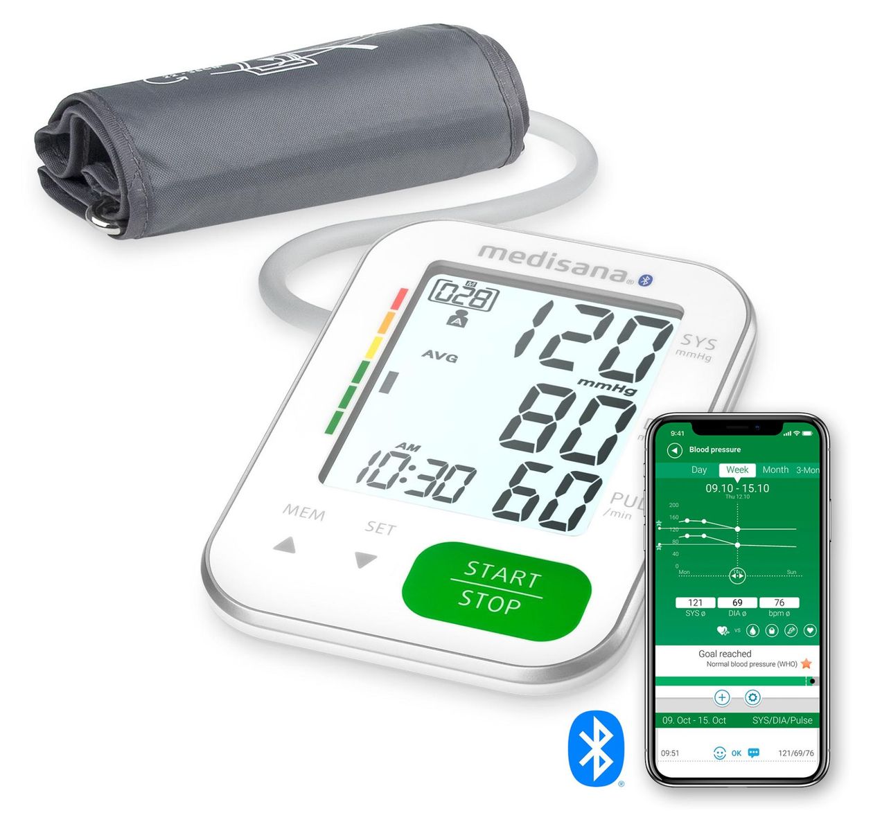 BU572 connect Oberarm-Blutdruckmessgerät 