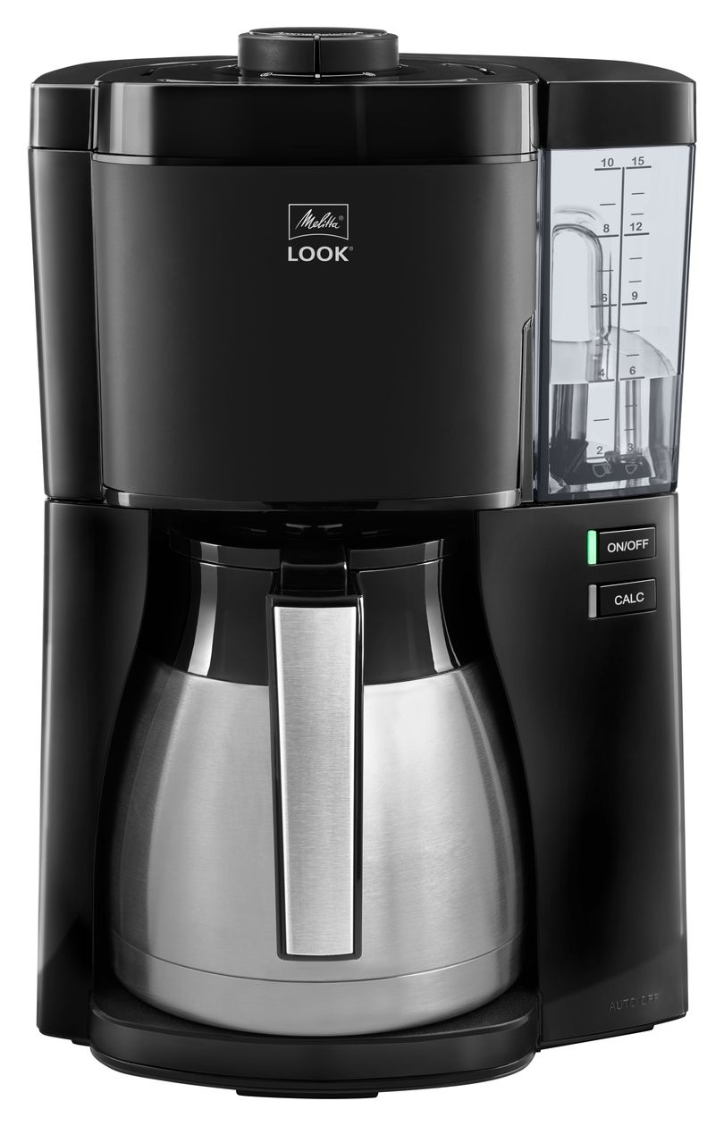 1025-12 Look Therm Timer 15 Tassen Thermo Filterkaffeemaschine 1,2 l  (Schwarz, Edelstahl) 