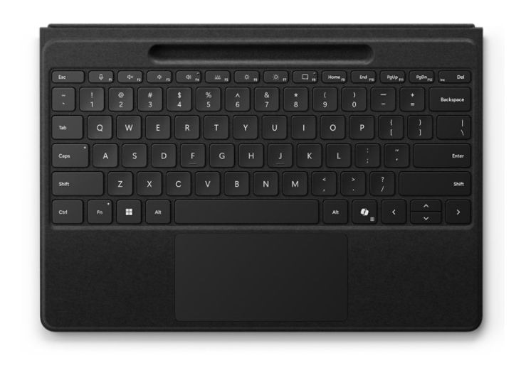 Pro Flex Keyboard für Microsoft Surface Pro (11th Edition), Surface Pro 10 for Business, Surface Pro 9, Surface Pro 8, Surface Pro X  (Schwarz) 
