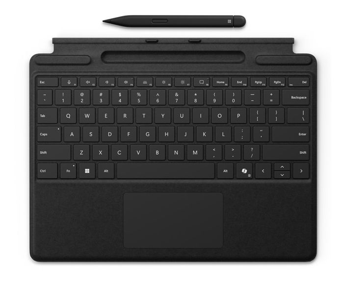 Pro Keyboard mit Slim Pen für Microsoft Surface Pro 10; Surface Pro 9; Surface Pro 8; Surface Pro X  (Schwarz) 