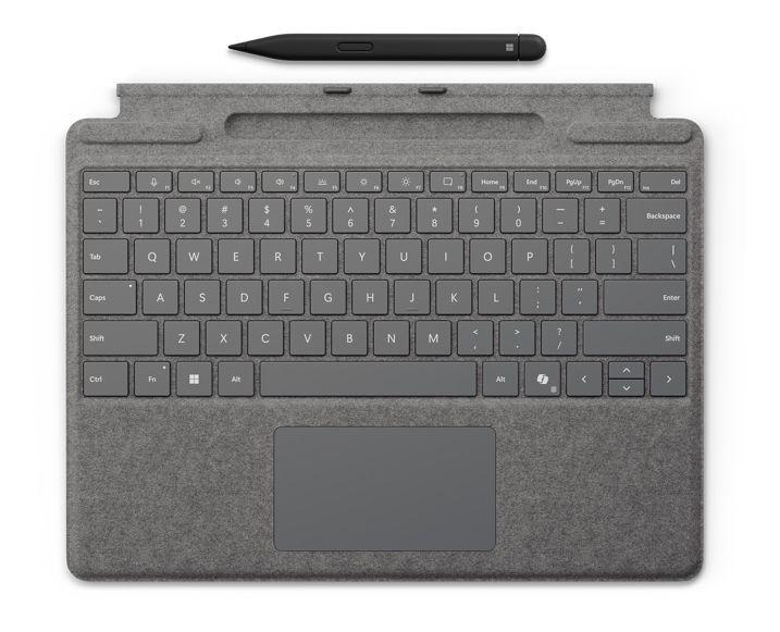 Pro Keyboard mit Slim Pen für Microsoft Surface Pro 10; Surface Pro 9; Surface Pro 8; Surface Pro X  (Platin) 