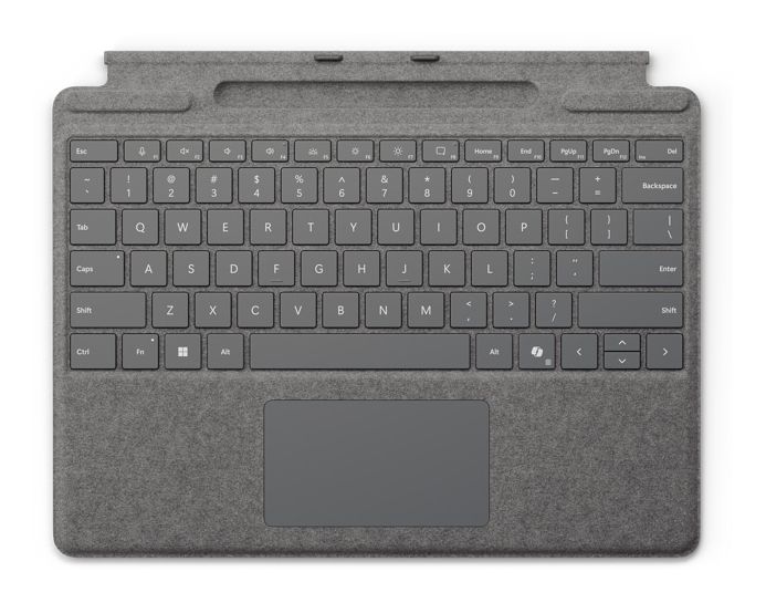 Pro Keyboard mit Stiftaufbewahrung für Microsoft Surface Pro (11 Edition); Surface Pro 10; Surface Pro 9; Surface Pro 8  (Platin) 
