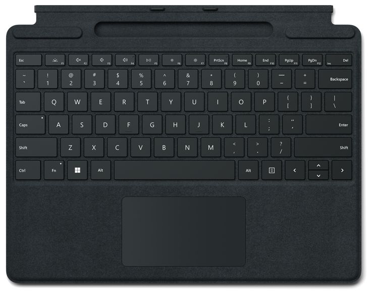 Signature Keyboard für Microsoft Surface Pro 8 Surface Pro X (Schwarz) 