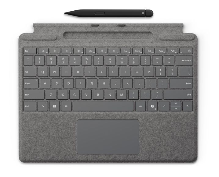 Surface Pro Keyboard mit Slim Pen für Microsoft Surface Pro 10; Surface Pro 9; Surface Pro 8; Surface Pro X  (Platin) 
