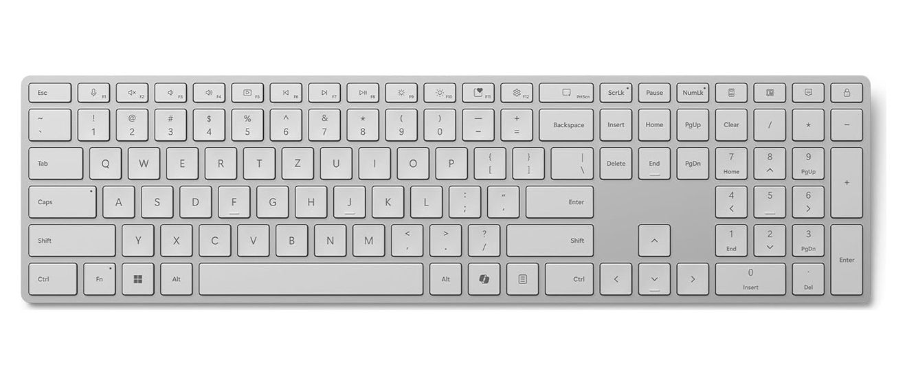Surface Tastatur (2. Edition) Heimbüro Tastatur Bluetooth 2.4 GHz  (Grau) 