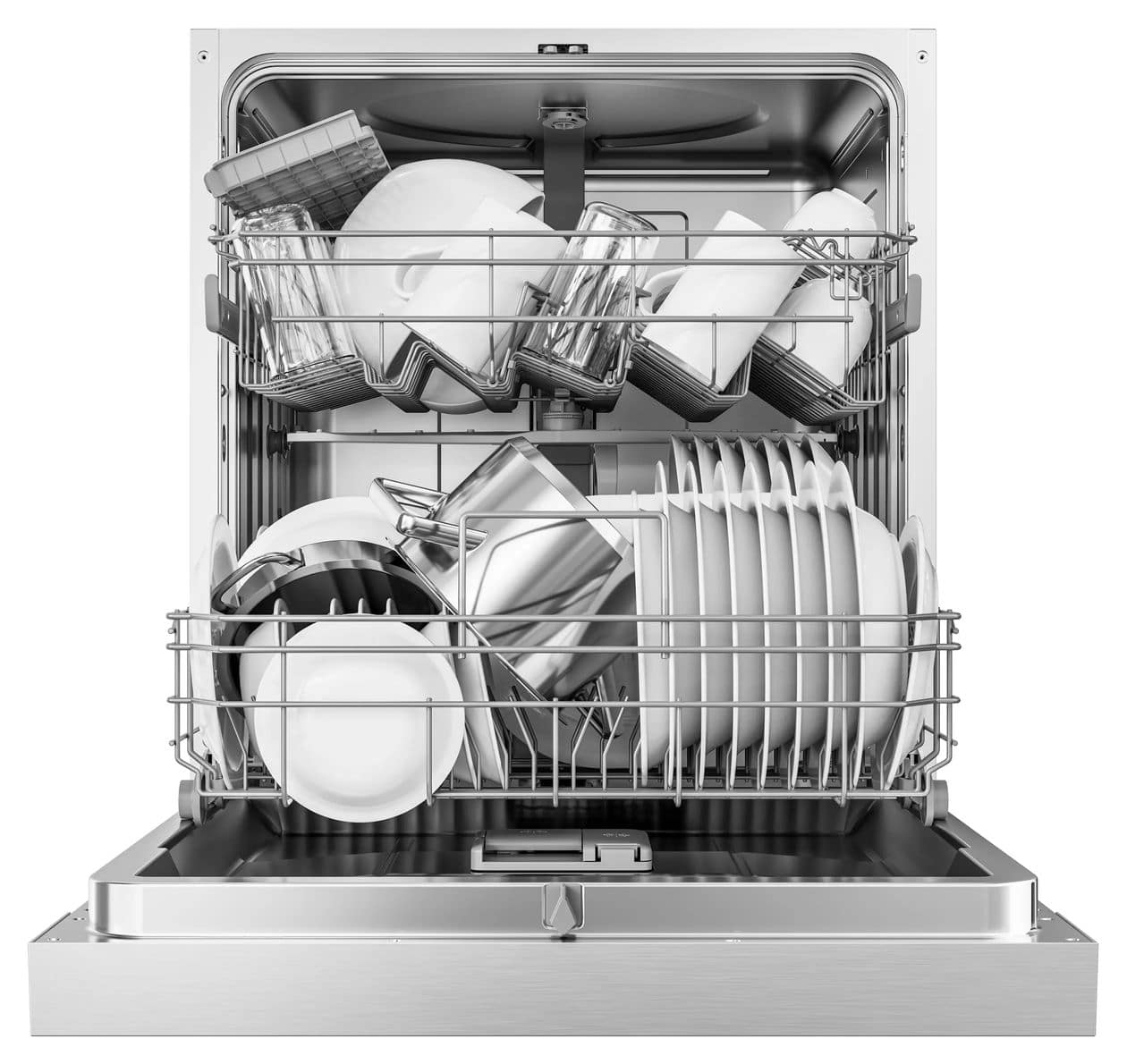 MDWES1433DSS-RB 60 cm Geschirrspüler teilintegriert (ohne Front) Sehr leise 14 Maßgedecke aquaStop Funktion 