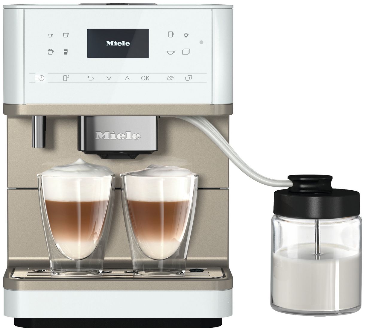 CM6360 MilkPerfection Kaffeevollautomat 15 bar 1,8 l 300 g (Stahl, Weiß) 