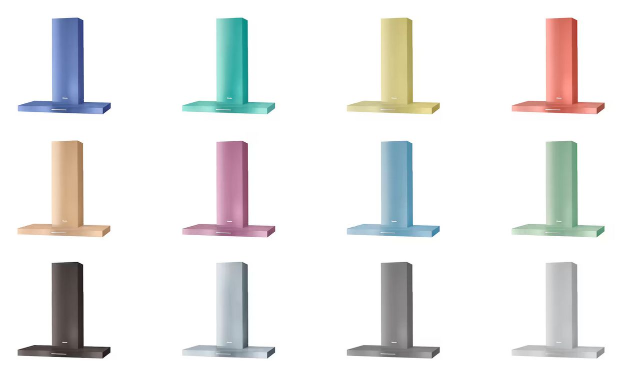 PUR98D Abluft/Umluft Dunstabzugshaube/Esse Wand 90 cm (Mehrfarbig) 