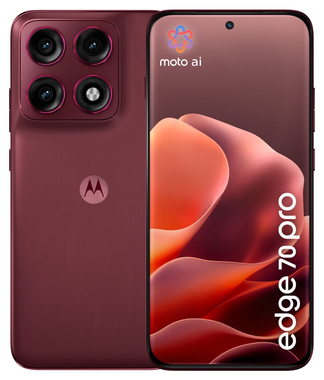 edge 70 Pro 256 GB 5G Smartphone 17,2 cm (6.78") Android 50 MP Dreifach Kamera Dual Sim WiFi 6E (PANTONE Zinfandel) 