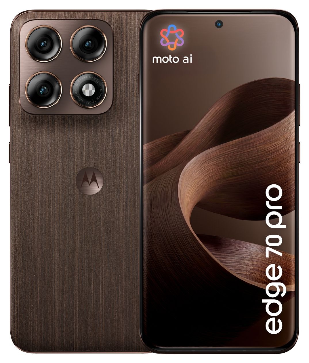 Edge 70 Pro 256 GB 5G Smartphone 17,2 cm (6.78") Android 50 MP Dreifach Kamera Dual Sim WiFi 6E (PANTONE Chicory Coffee) 
