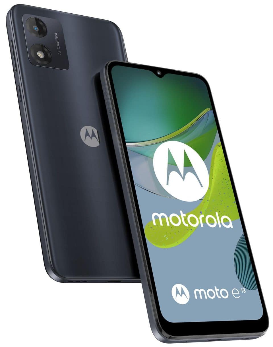 Moto E13 128 GB 4G Smartphone 16,5 cm (6.5 Zoll) Android 13 MP Einzelne Kamera Kamera Dual Sim (Cosmic Black) 