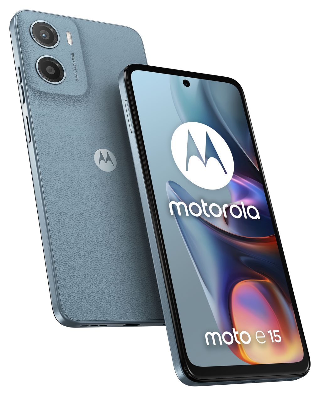 Moto E15 64 GB 4G Smartphone 16,9 cm (6.67 Zoll) 2,0 GHz Android 32 MP Einzelne Kamera Kamera Dual Sim WiFi 5  (Blau) 