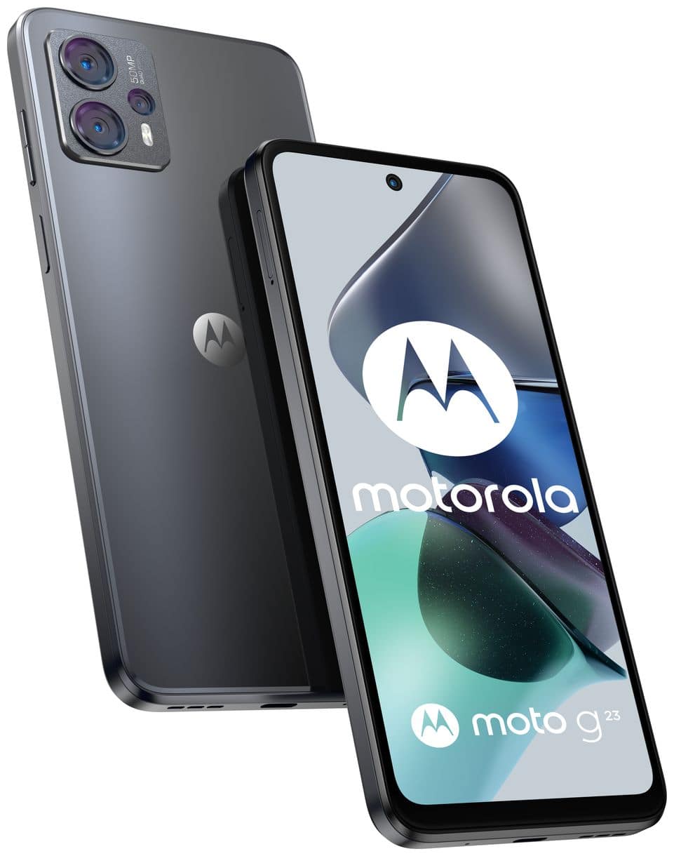 Moto G23 128 GB 4G Smartphone 16,5 cm (6.5 Zoll) Android 50 MP Dreifach Kamera Dual Sim (Matte Charcoal) 