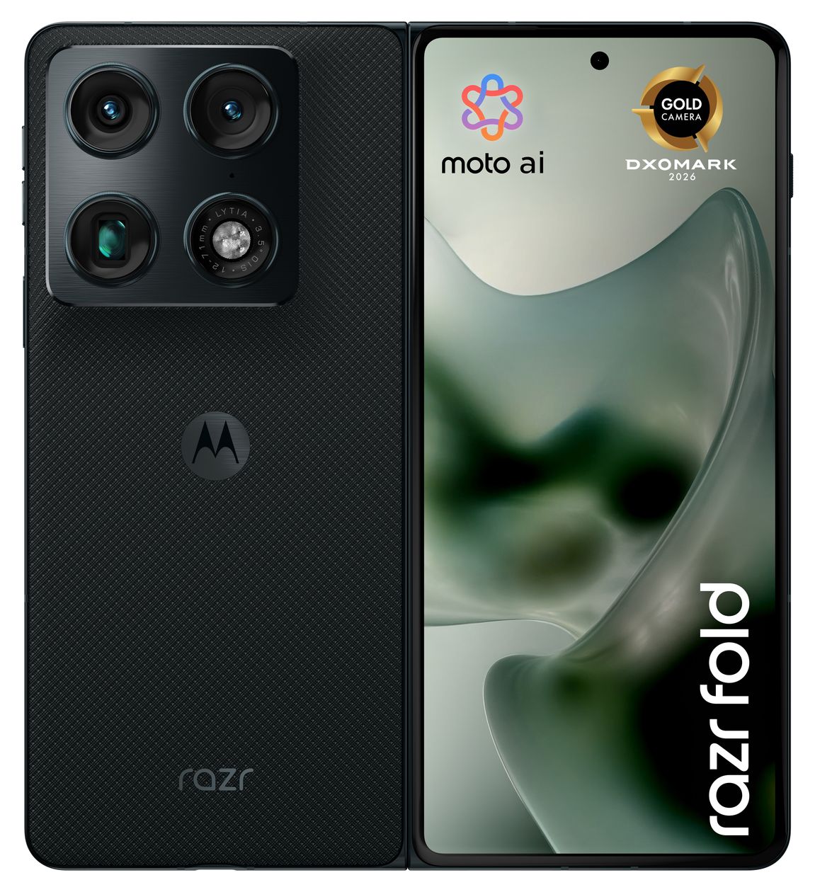 Razr Fold 512 GB 5G Smartphone 20,6 cm (8.09") 3,8 GHz Android 50 MP Dreifach Kamera Dual Sim WiFi 7 (PANTONE Blackened Blue) 