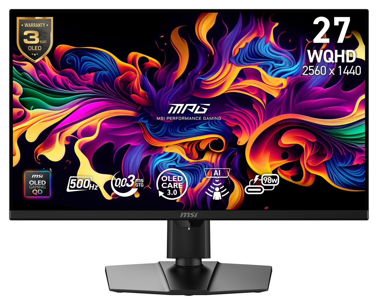 MPG 271QRDE QD-OLED X50 Quad HD Monitor 67,3 cm (26.5 Zoll) 16:9 1 ms 300 cd/m²  (Schwarz) 