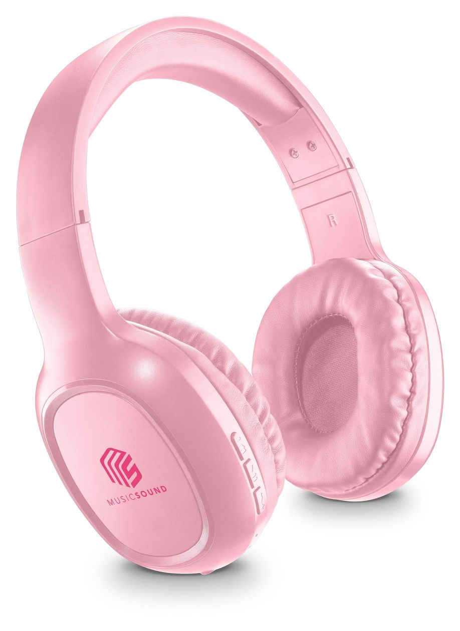 Basic Over Ear Bluetooth Kopfhörer kabellos 14 h Laufzeit  (Pink) 