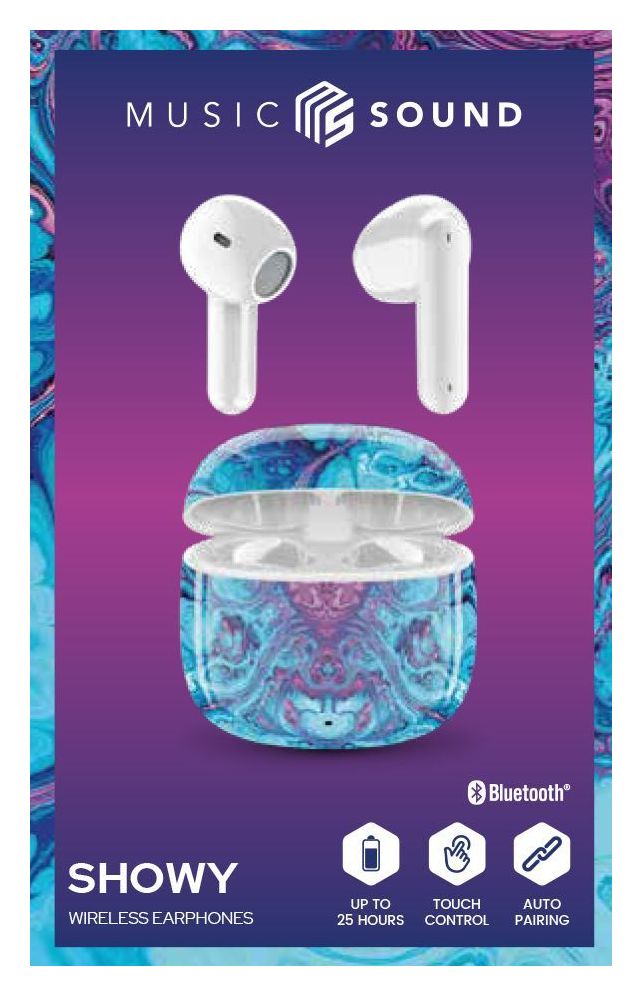 Showy In-Ear Bluetooth Kopfhörer Kabellos TWS  (Hellblau) 