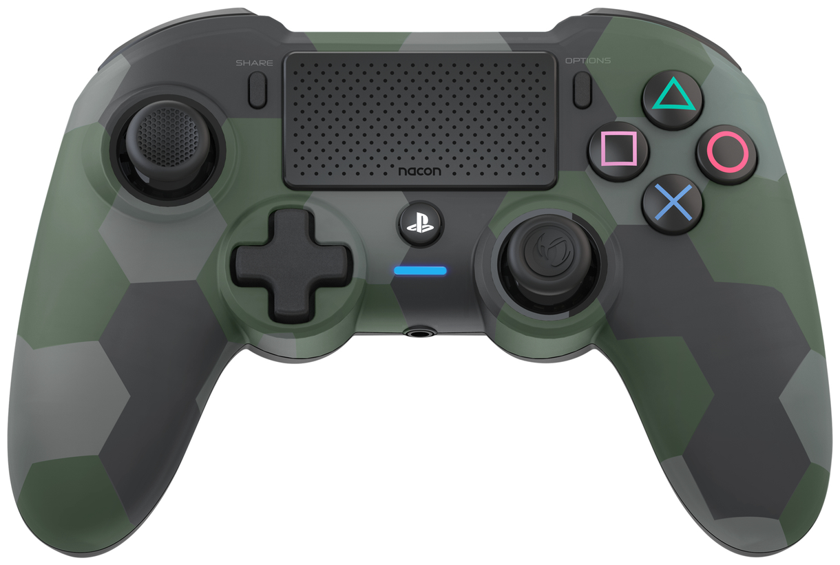 Asymmetric Wireless Controller Gamepad PC, PlayStation 4 kabelgebunden&kabellos (Camouflage, Grün) 