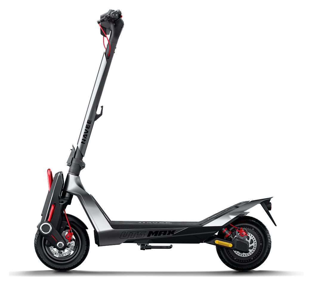 UT5 Max 2400 W E-Scooter 15,3 Ah 100 km Reichweite 34 kg  (Grau) 