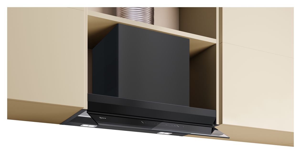 D67XDP2S0 Abluft/Umluft Dunstabzugshaube/Esse Unterbau 60 cm (Schwarz) 