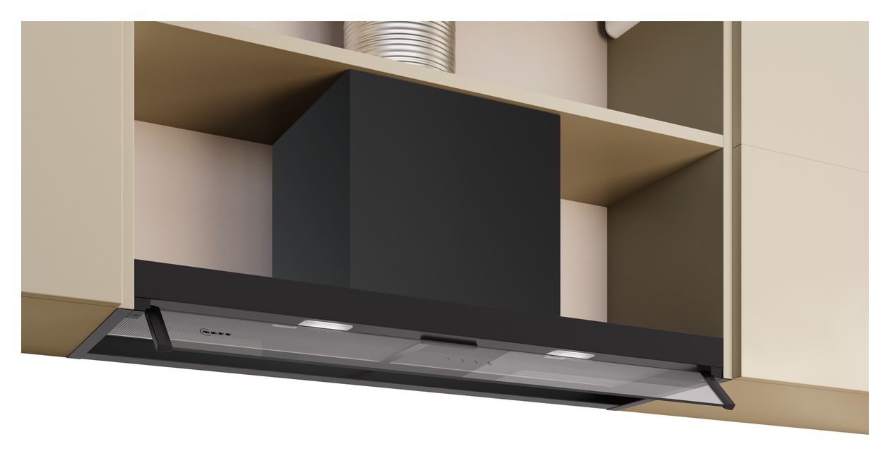 D95XCC2S0 Abluft/Umluft Dunstabzugshaube/Esse Einbau 90 cm (Schwarz) 