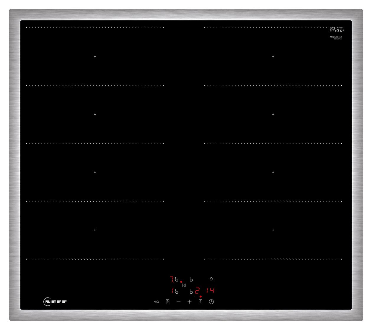 M66SBX1L0 herdgesteuertes 60 cm Induktions Kochfeld/Herdplatte 4 Zone(n) 