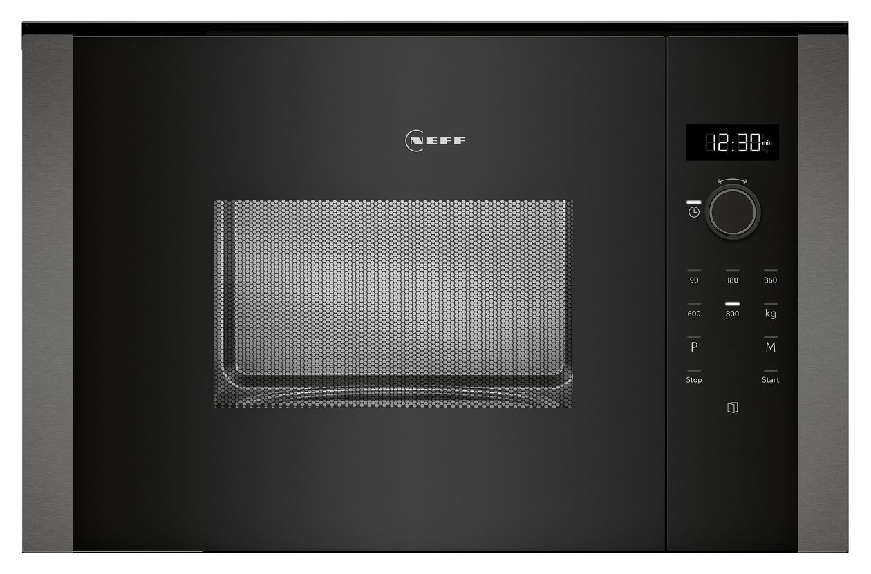 N50 HLAWD23G0 Einbau-Mikrowelle 800 W Größe: klein (Graphit) 