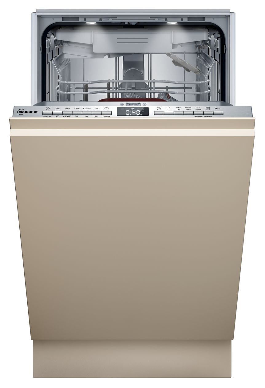 N50 S855EMX34E 45 cm Geschirrspüler vollintegriert (ohne Front) Leise 10 Maßgedecke aquaStop Funktion Wärmetauscher/Türöffnungstrocknung 