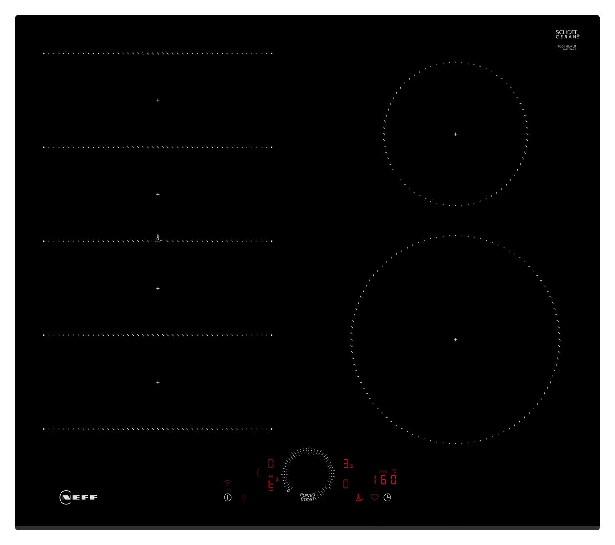 N70 T66FHE4L0 autarkes 60 cm Induktions Kochfeld/Herdplatte 4 Zone(n) 
