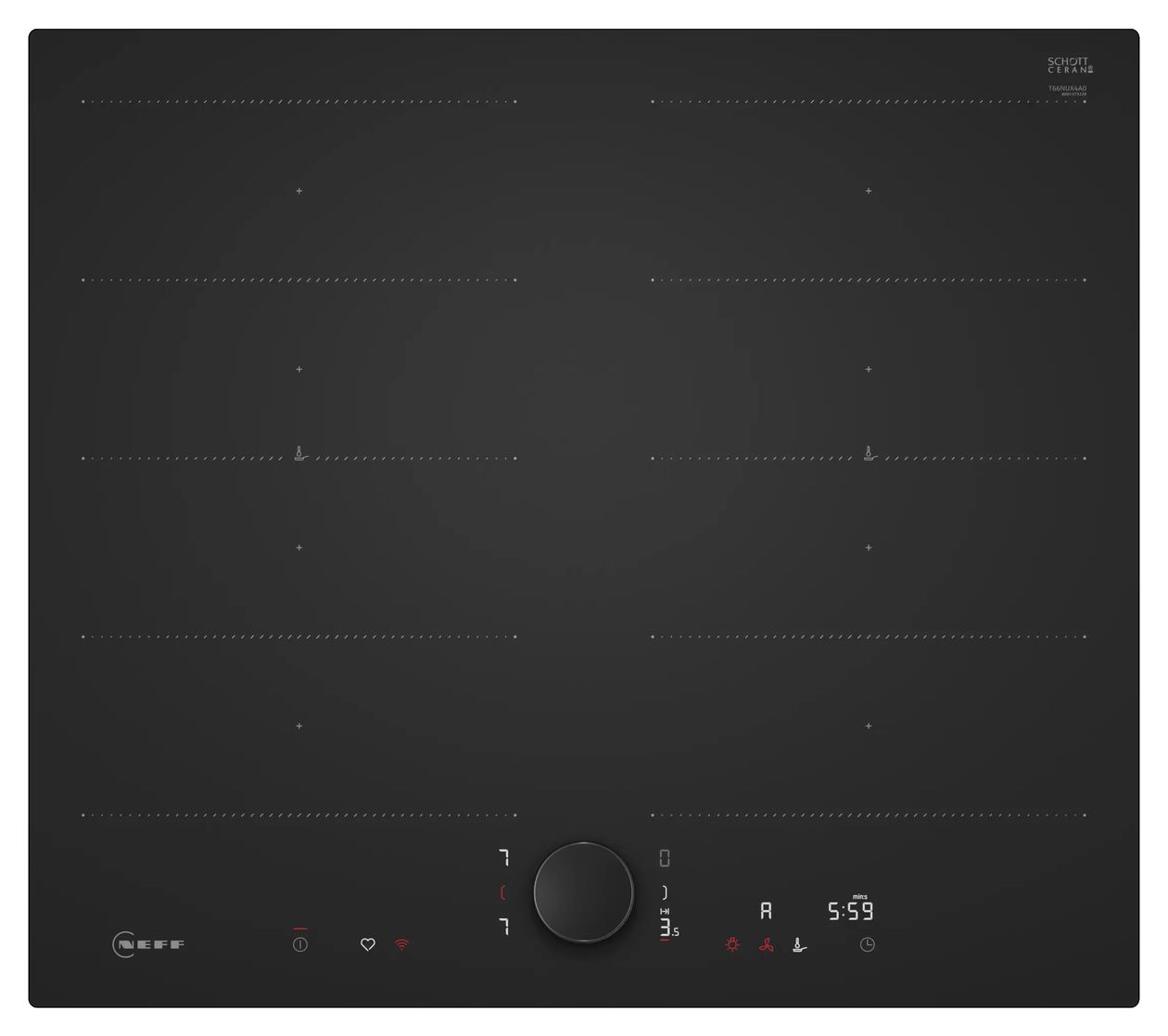 N90 T66NUX4A0 autarkes 60 cm Induktions Kochfeld/Herdplatte 4 Zone(n) 