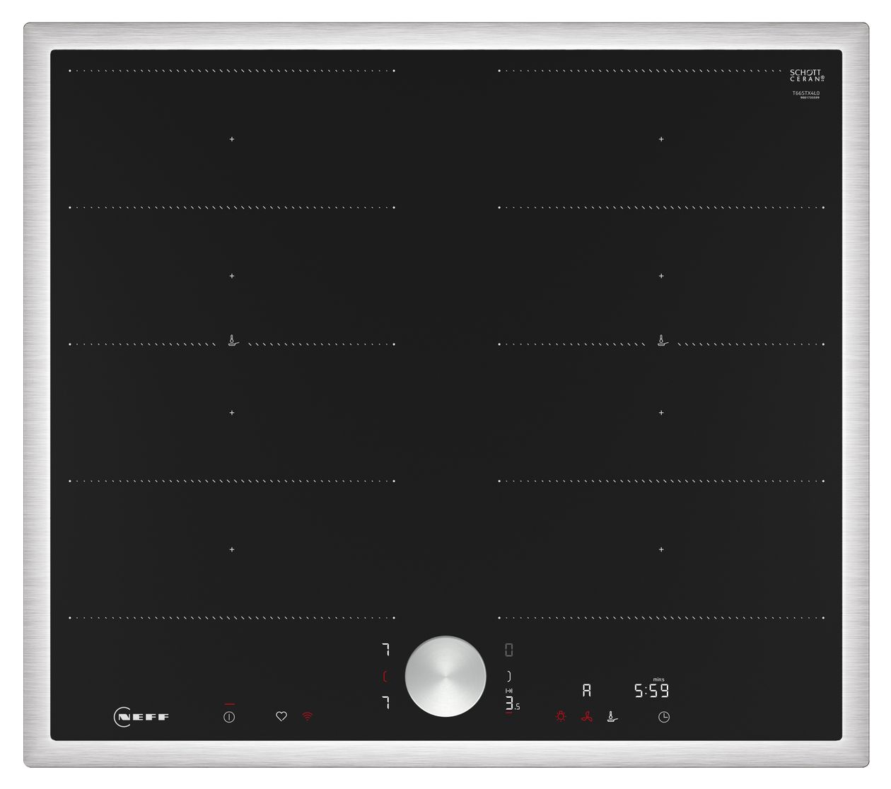 T66STX4L0 autarkes 60 cm Induktions Kochfeld/Herdplatte 4 Zone(n) 