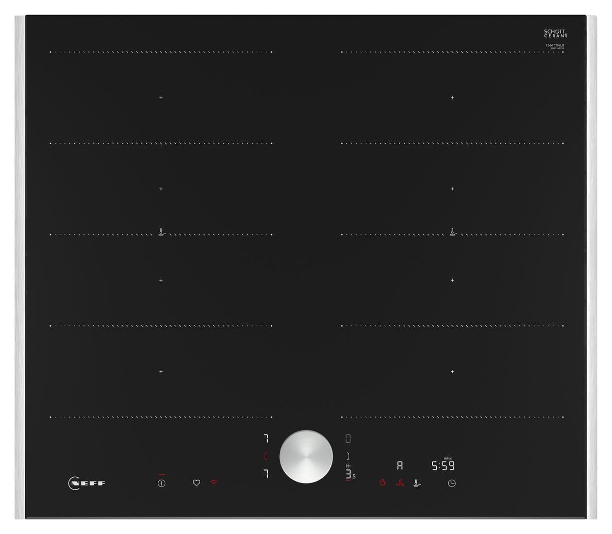 T66TTX4L0 autarkes 60 cm Induktions Kochfeld/Herdplatte 4 Zone(n) 