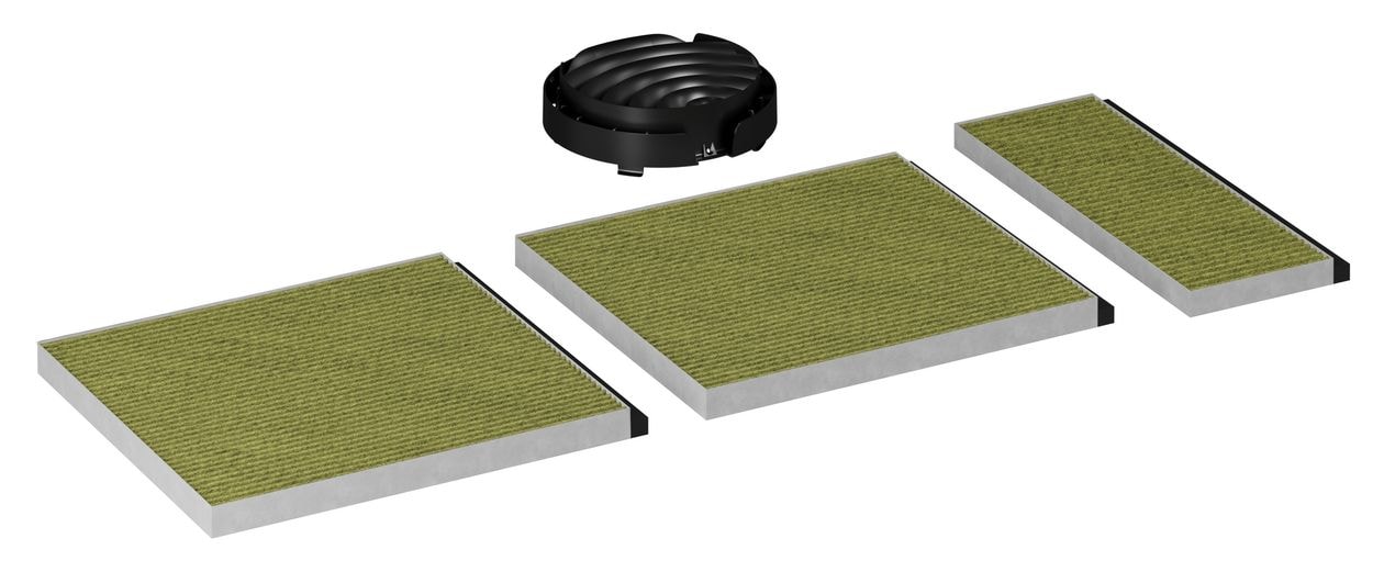 Z51BIV1X6 Long-life Clean Air Umluftset (Grün/Grau) 
