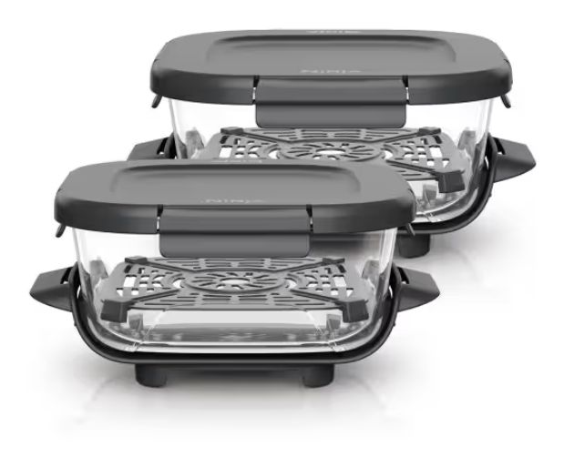 Crispi TempWare Glasbehälter Doppelpack Container Quadratisch 1,4 l Glas  (Transparent) 