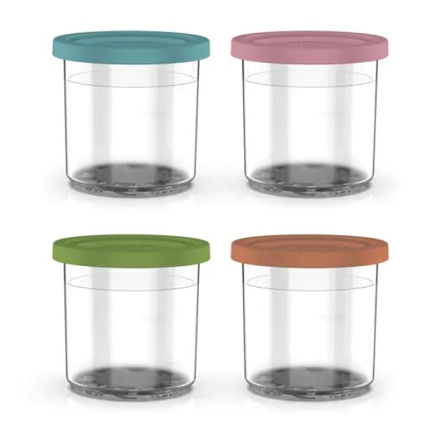 Dessert Tubs 470ml 4er-Pack Container Rund  (Gemischte Farben) 