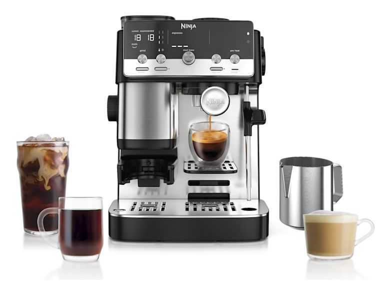ES301EU Luxe Café Mini Siebträger Kaffeemaschine 1650 W  (Schwarz) 