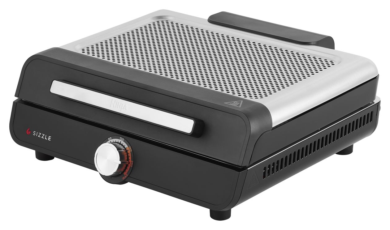 GR101EU Sizzle Grillplatte + Plancha 1 Zone(n) 1450 W mit 233 x 355 mm Fläche  (Schwarz) 