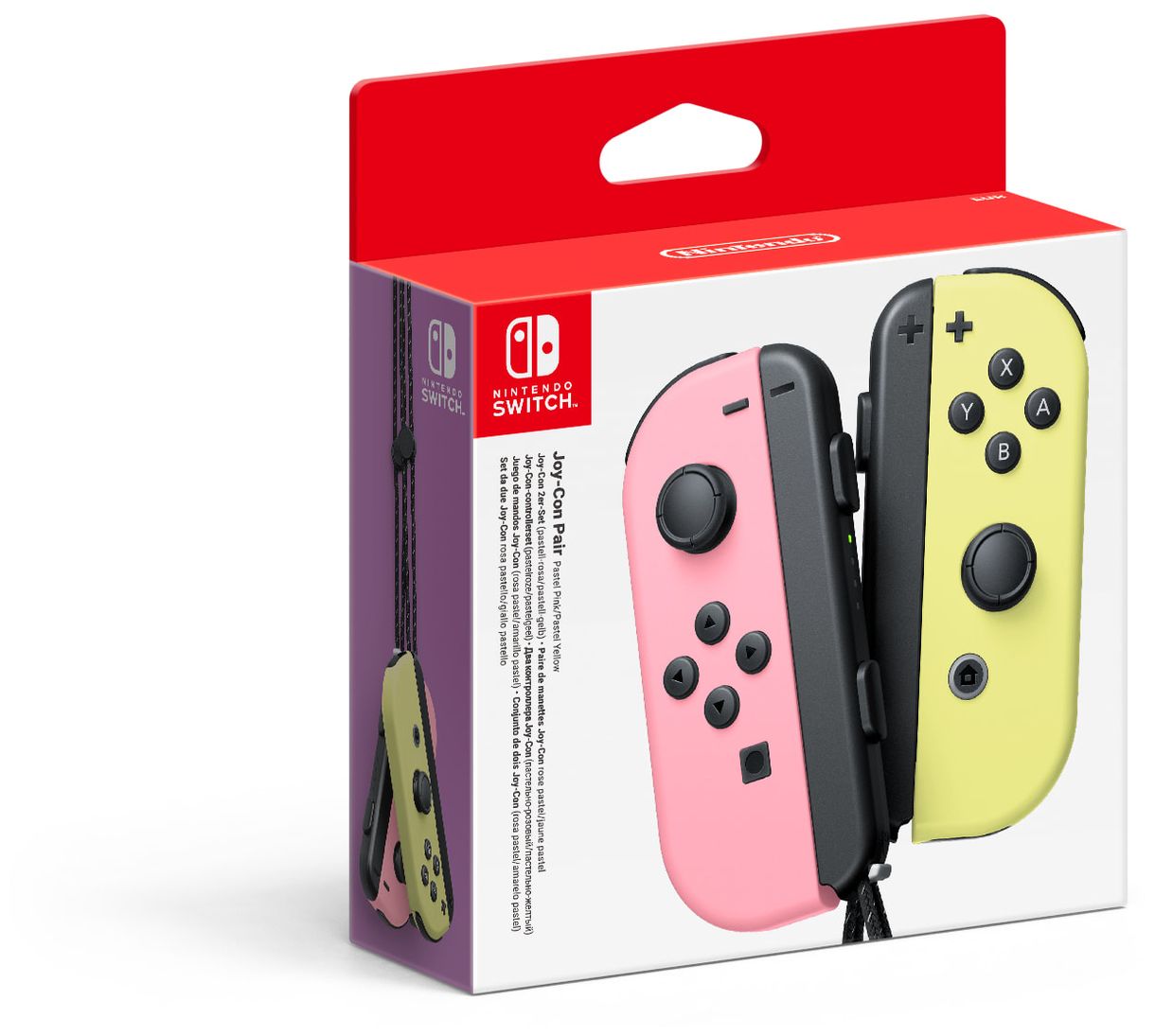 10011583 Joy-Con 2er Set Analog / Digital Gamepad Nintendo Switch, Nintendo Switch OLED kabellos (Pink, Gelb) 
