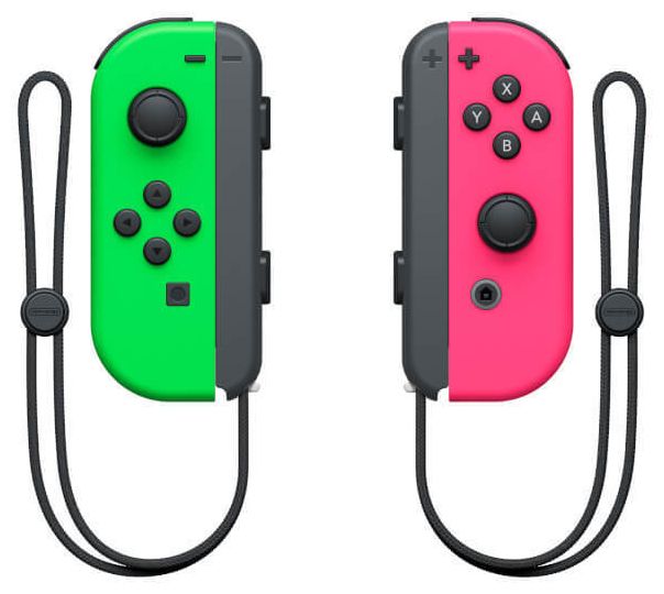 Joy Con 2er Set Controller neon-grün / neon-pink Analog / Digital Analog / Digital Gamepad Nintendo Switch kabellos (Schwarz, Grün, Pink) 