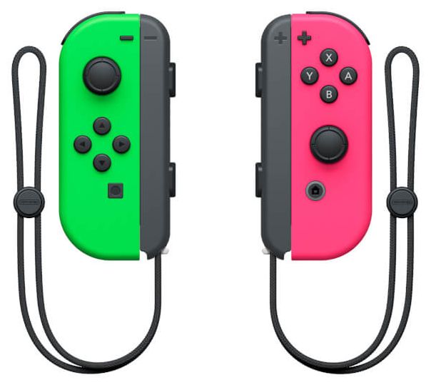 Joy Con 2er Set Controller neon-grün / neon-pink Analog / Digital Gamepad Nintendo Switch kabellos (Schwarz, Grün, Pink) 