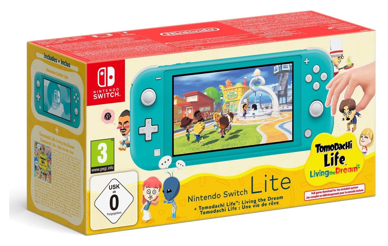 Switch Lite + Tomodachi Life   (Türkis) 